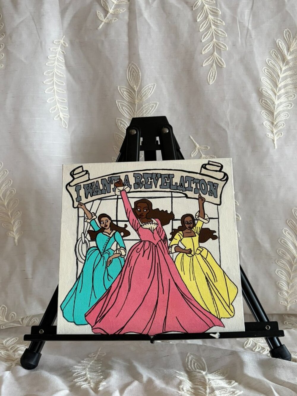 Hand Painted I wanna Revelation Inspired Musical Canvas 10x10